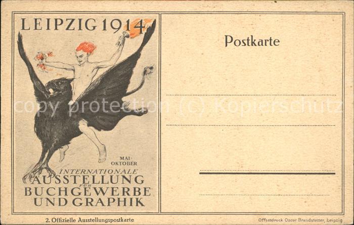 Ausstellung Buchgewerbe Graphik Leipzig Fackel Vogel