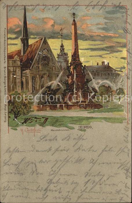 Verlag Buerger Leipzig Nr. 2003 Mendebrunne R. Carloforti