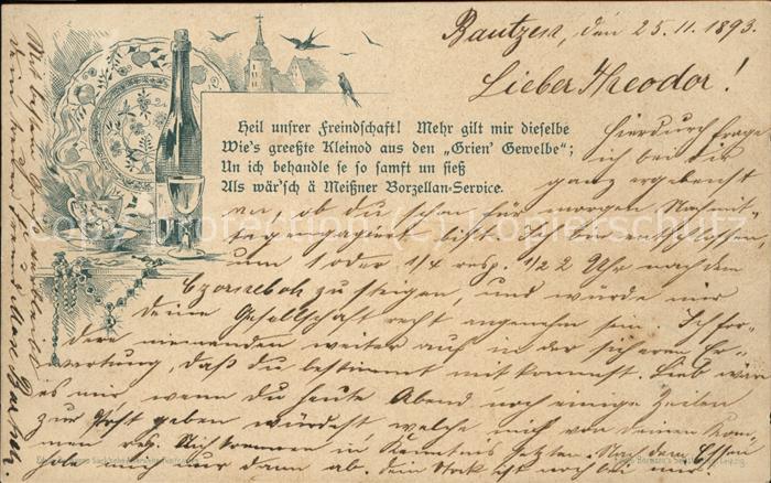 Wein Meissner Porzellan-Service Bautzen