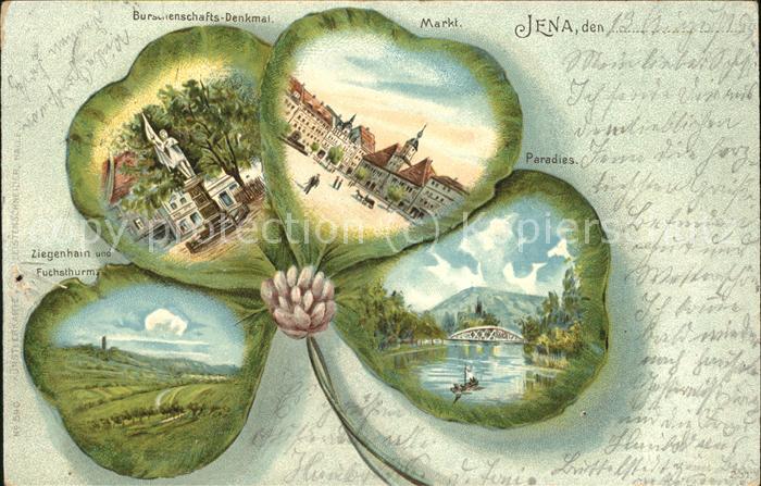 Kleeblatt-Litho Jena Paradies Fuchsturm Markt