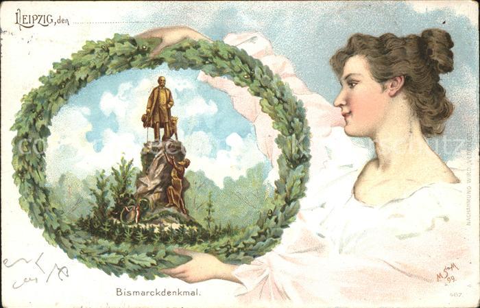 Bismarckdenkmal Leipzig Litho