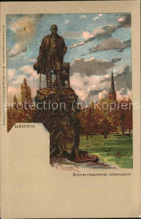 Verlag Buerger Leipzig Nr. 2013 Bismarckdenkmal Johannapark