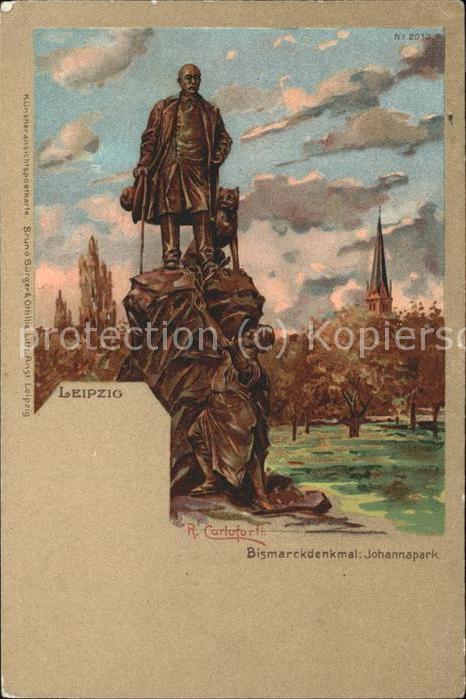 Verlag Buerger Leipzig Nr. 2013 Bismarckdenkmal Johannapark R. Ca