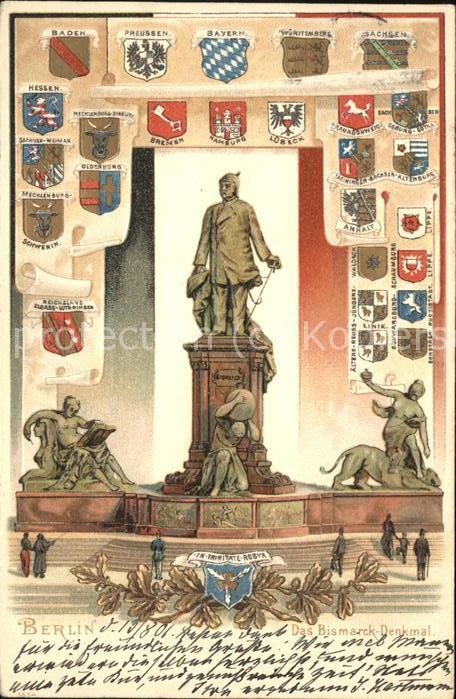 Bismarckdenkmal Berlin Wappen Deutschland