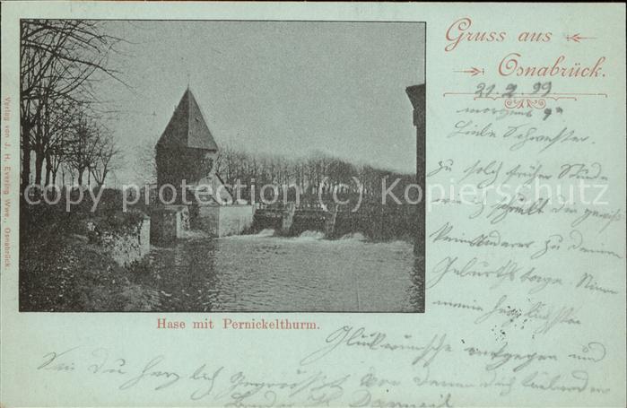 Osnabrueck Hase mit Pernickelturm