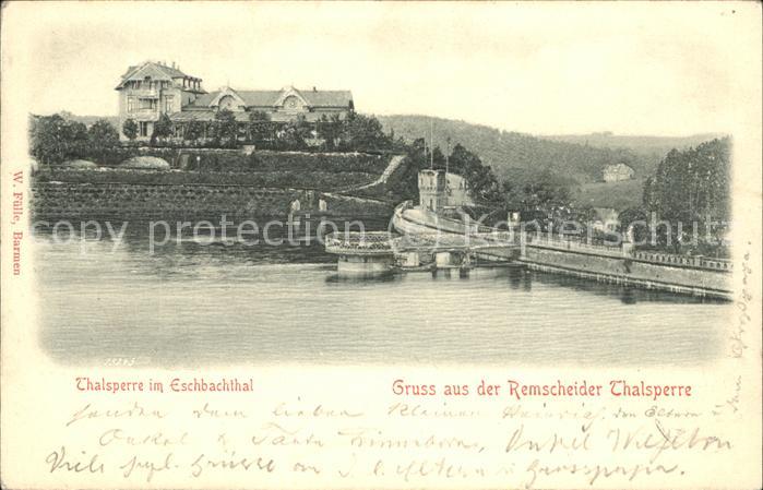 Remscheid Thalsperre im Eschbachthal