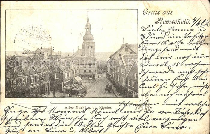 Remscheid Alter markt u.Evangl.Kirche