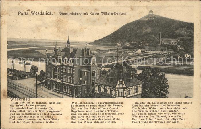 Porta Westfalica Wittekindsberg mit Kaiser Wilhelm Denkm