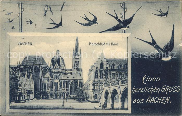 Aachen Katschhof mit Dom