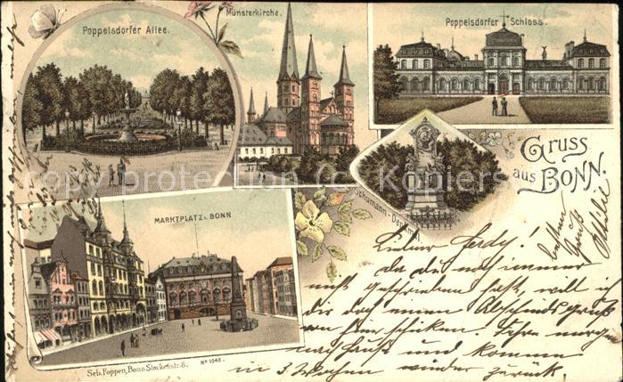 Bonn Rhein Marktplatz u.Poppelsdorfer Allee