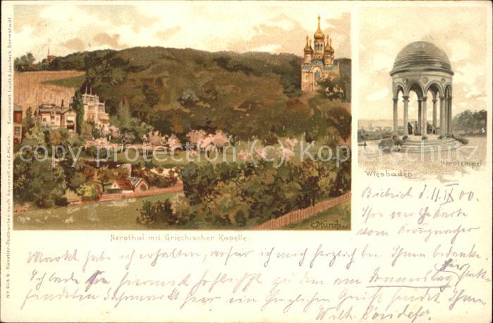 Wiesbaden Nerothal mit Griech.Kapelle