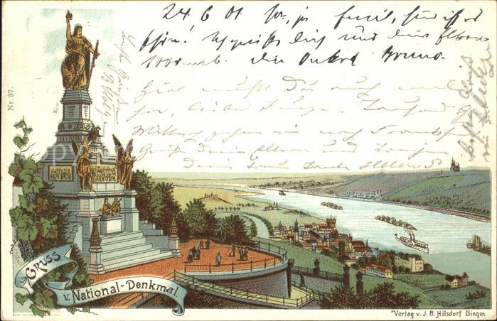 Ruedesheim Rhein Nationadel-Denkmal a. d. Niederwald mit
