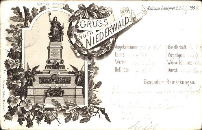 Ruedesheim Rhein Nationaldenkmal auf dem Niederwald