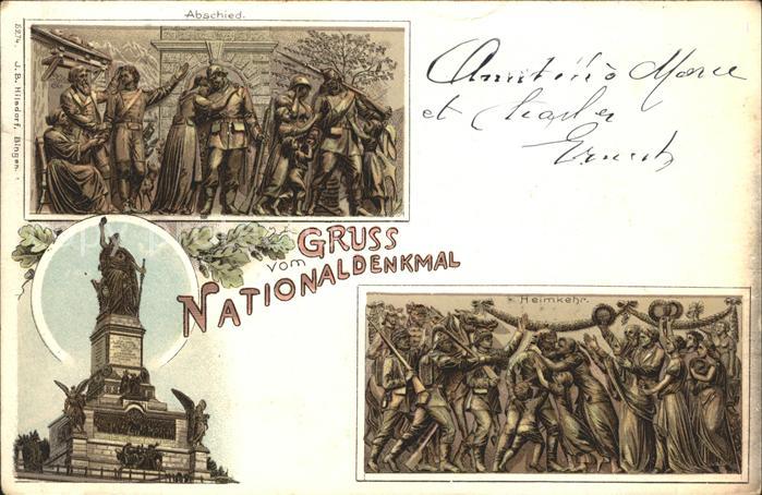 Ruedesheim Rhein Nationaldenkmal auf dem Niederwald (Den