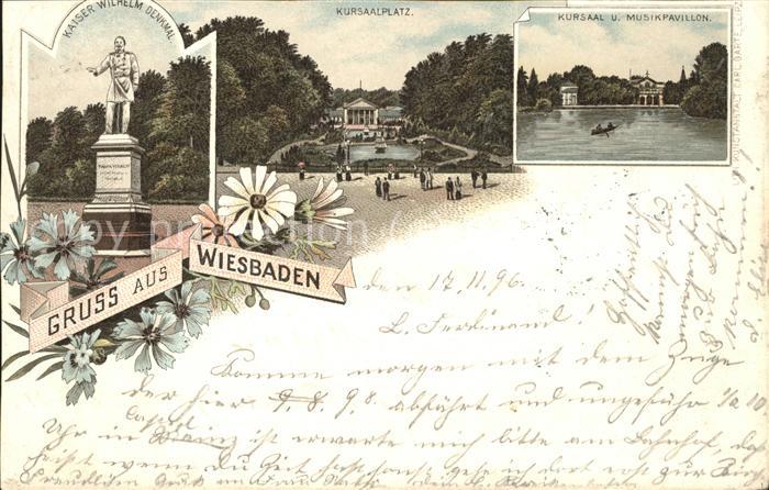 Wiesbaden Kursaalplatz u.Musikpavillon