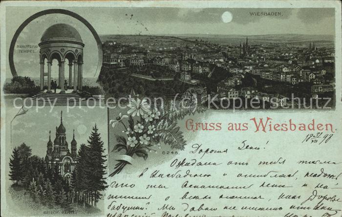 Wiesbaden Griech.Kapelle u.Neroberg-Tempel