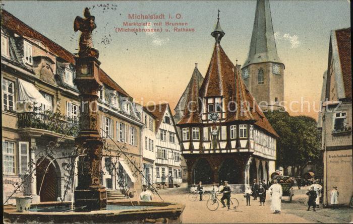 Michelstadt Marktplatz u.Rathaus