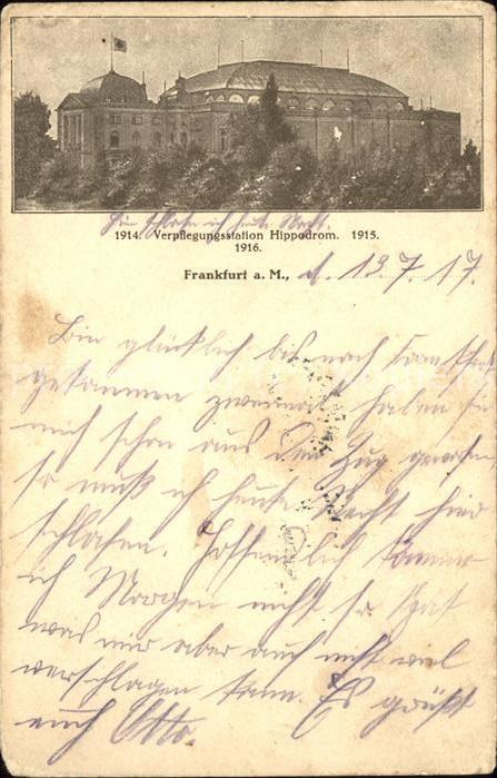 Frankfurt Main Verpflegungsstation Hippodrom