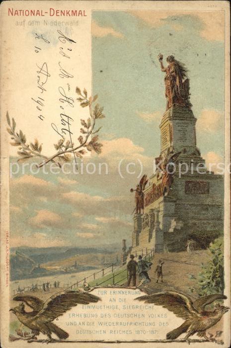 Ruedesheim Rhein National-Denkmal auf dem Niederwald