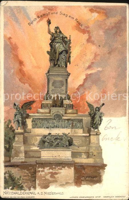 Ruedesheim Rhein Nationaldenkmal auf dem Niederwald