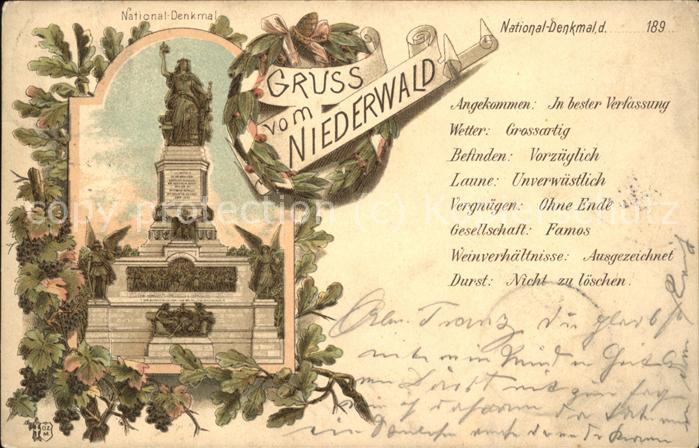 Ruedesheim Rhein Nationaldenkmal auf dem Niederwald