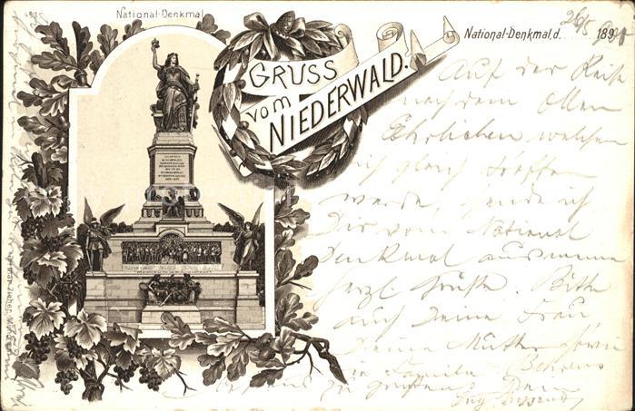 Ruedesheim Rhein Nationaldenkmal auf dem Niederwald