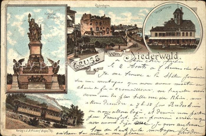 Ruedesheim Rhein Nationaldenkmal Jagschloss a.d. Niederwald