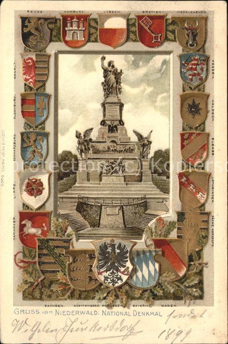 Ruedesheim Rhein National-Denkmal auf dem Niederwald