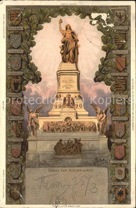 Ruedesheim Rhein Nationaldenkmal auf dem Niederwald