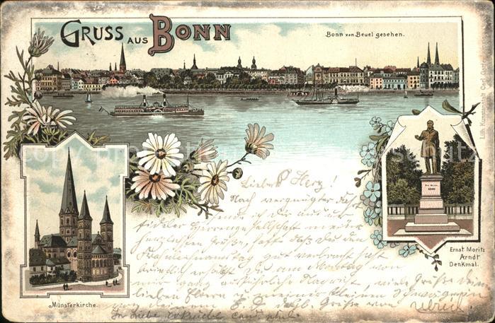 Bonn Rhein Ernst-Moritz-Arndt-Denkmal u.Münsterkir