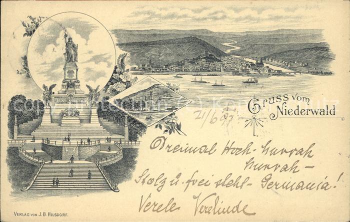 Ruedesheim Rhein Nationaldenkmal auf dem Niederwald