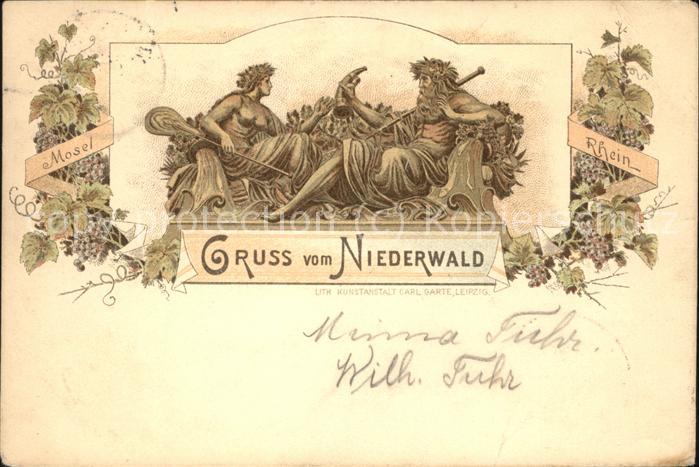 Ruedesheim Rhein Denkmalsockel auf dem Niederwald