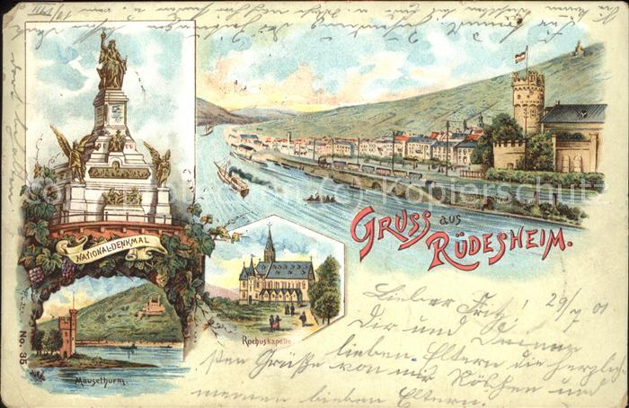 Ruedesheim Rhein Nationaldenkmal u.Rochuskapelle