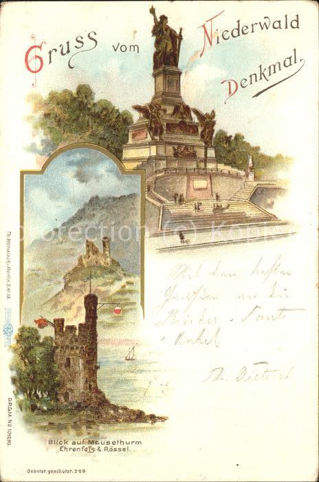 Ruedesheim Rhein National-Denkmal auf dem Niederwald