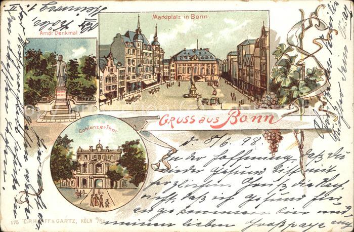 Bonn Rhein Marktplatz u.Coblenzer Thor