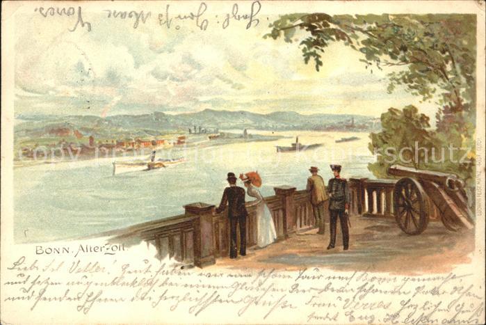 Bonn Rhein Partie beim alten Zoll