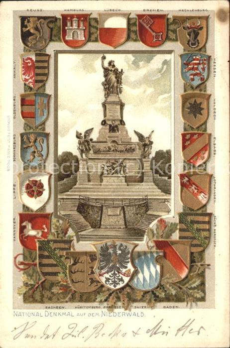 Ruedesheim Rhein National-Denkmal auf dem Niederwald