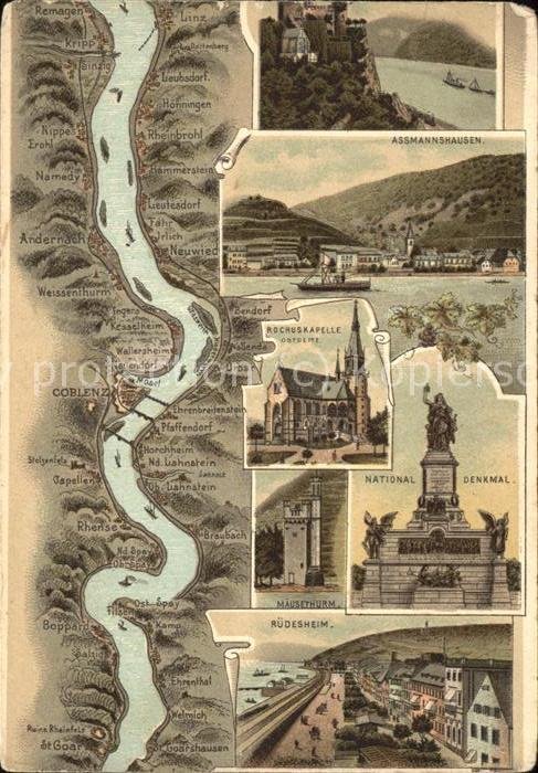 Assmannshausen mit Rheinverlauf