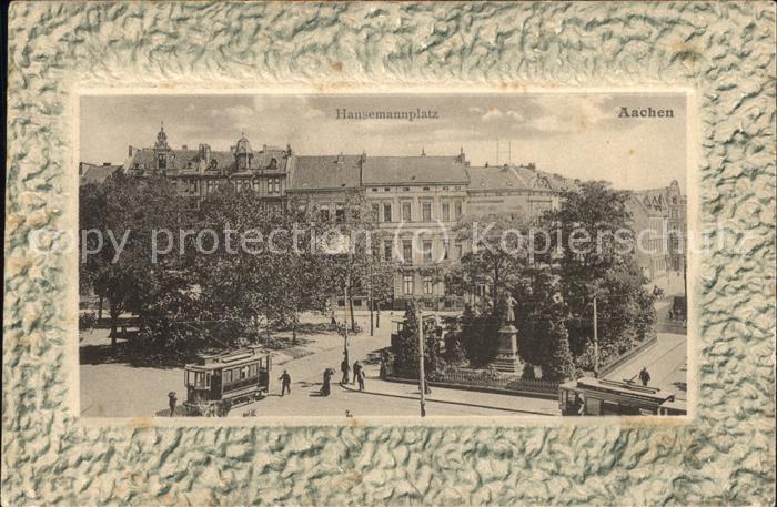 Aachen Hansemannplatz mit Strassenbahn