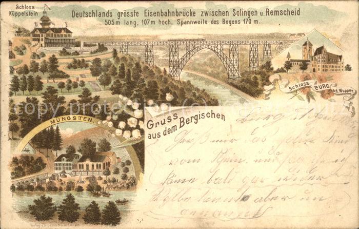 Muengsten Eisenbahnbruecke u.Schloss Kueppelstein