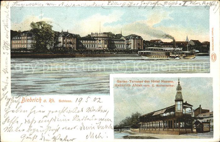 Biebrich Wiesbaden Schloss u.Hotel Nassau