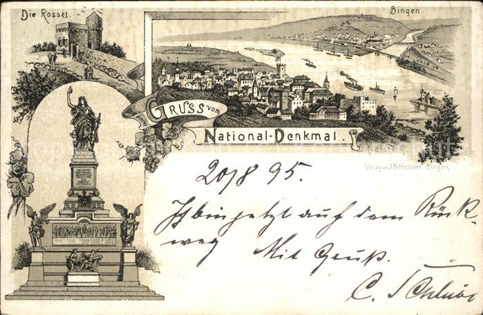 Ruedesheim Rhein Nationaldenkmal a.d.Niederwald mit Blic