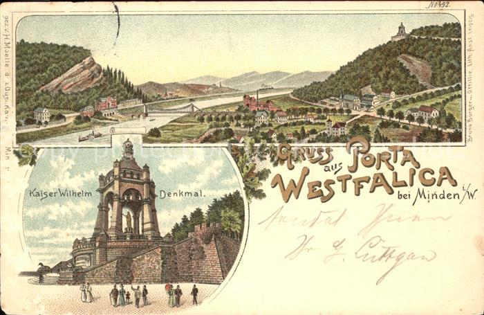 Porta Westfalica mit Kaiser-Wilhelm-Denkmal