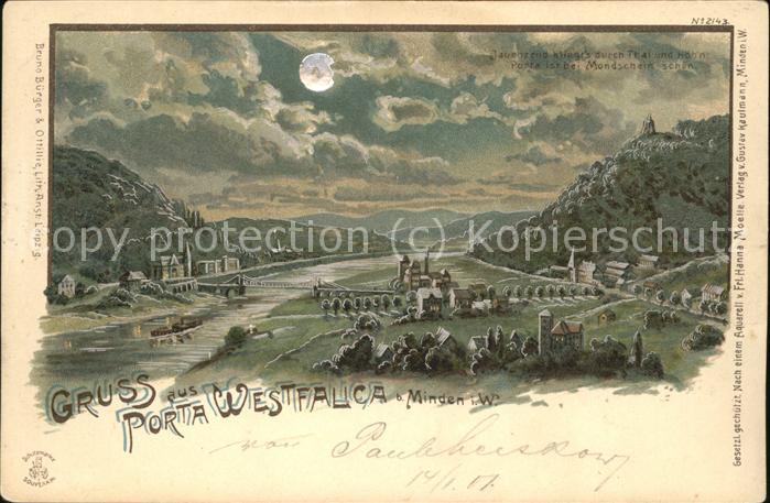 Porta Westfalica Mondschein