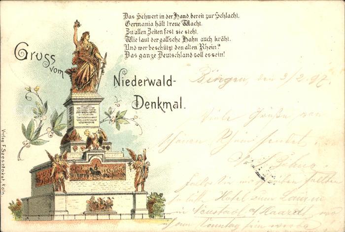 Ruedesheim Rhein National-Denkmal auf dem Niederwald (Ba
