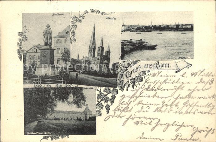 Bonn Rhein Münster u.Beethoven-Denkmal