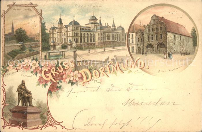 Dortmund Altes Rathaus u.Kaiser-Wilhelm-Denkmal