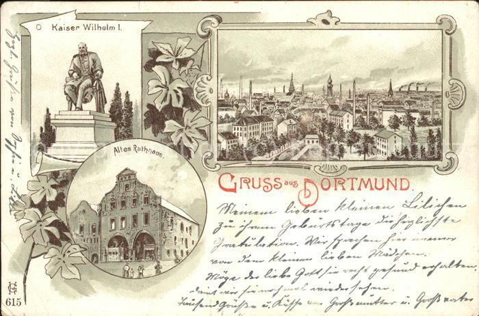 DORTMUND  CITY Altes Rathaus u.Kaiser-Wilhelm-Denkmal