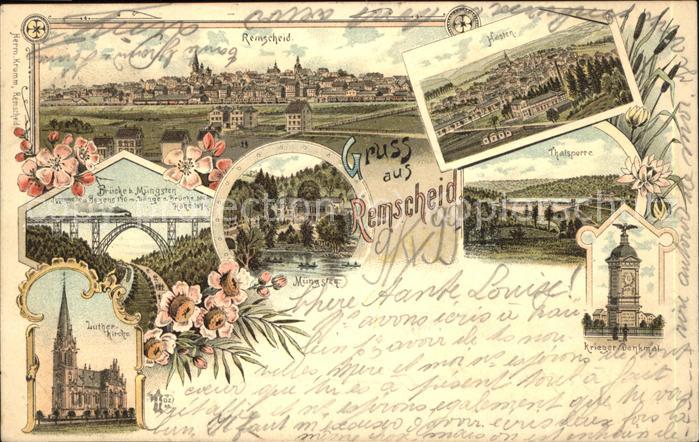 Remscheid Thalsperre u.Krieger-Denkmal