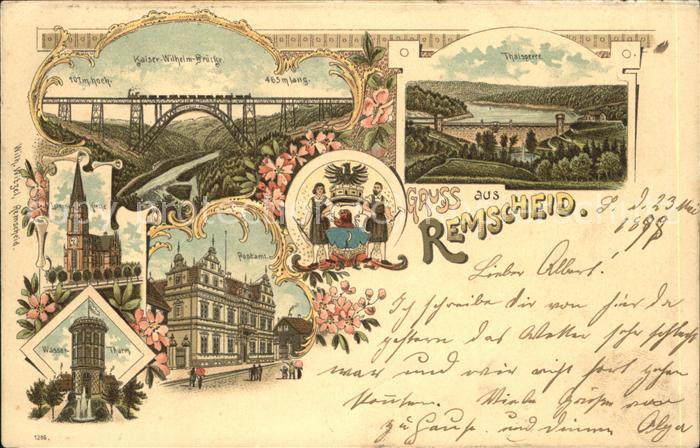 Remscheid Luther-Kirche u.Postamt